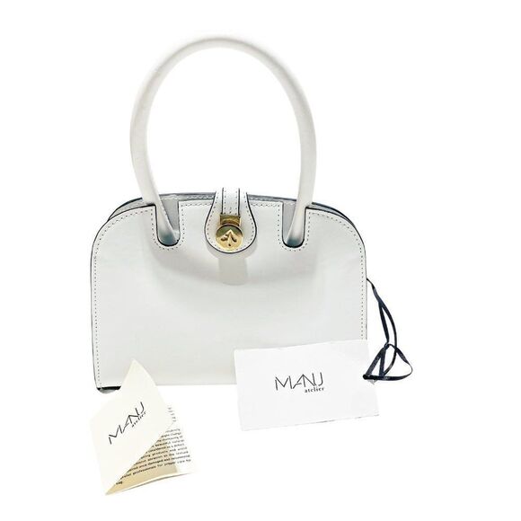 MANU Atelier Women's Micro Ladybird Leather Top Handle Bag - Ivory - Picture 6 of 9